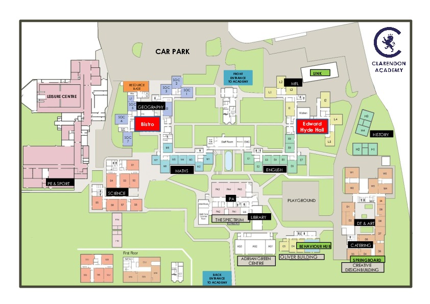 Clarendon site map updated 2024